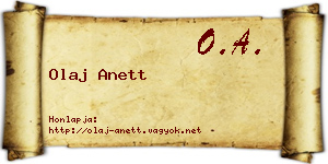 Olaj Anett névjegykártya